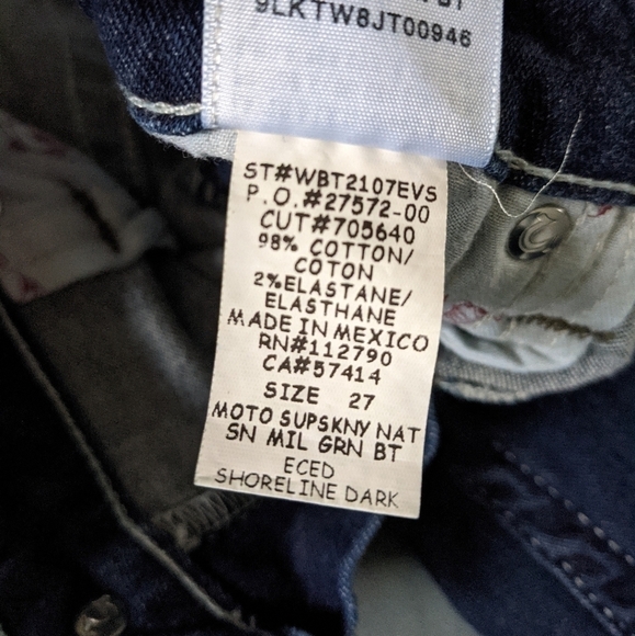 TRUE Religion Moto Super Skinny Jeans in Shoreline Dark 27 - Picture 6 of 11